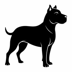 Staffordshire Bull Terrier Black silhouette