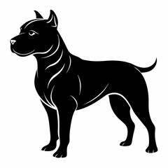 Staffordshire Bull Terrier Black silhouette