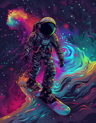Space Snowboarder: Astronaut on Board