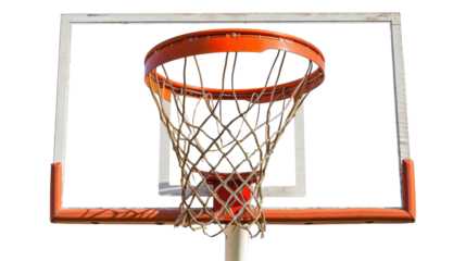 Basketball hoop on transparent background