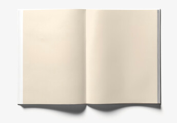 Stationery Flatlay Open Book Magazine Mockup With Generative AI