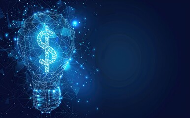 Digital Dollar Lightbulb Concept