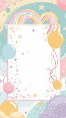Rainbow concept invitation template