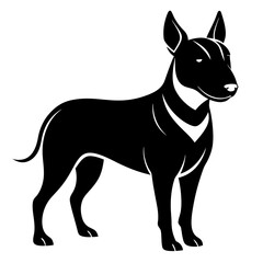 Bull Terrier Spaniel Black silhouette