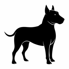 Bull Terrier Spaniel Black silhouette