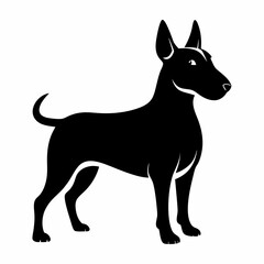 Bull Terrier Spaniel Black silhouette