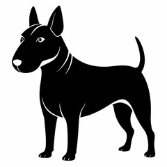Bull Terrier Spaniel Black silhouette