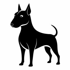 Bull Terrier Spaniel Black silhouette