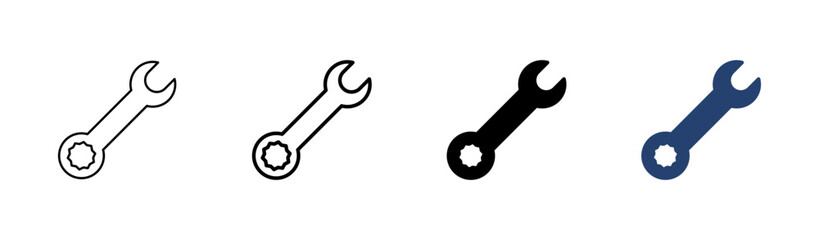 Wrench icon set. repair icon vector. tools icon vector