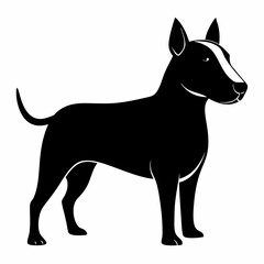 Bull Terrier Spaniel Black silhouette