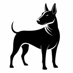 Bull Terrier Spaniel Black silhouette