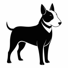 Bull Terrier Spaniel Black silhouette