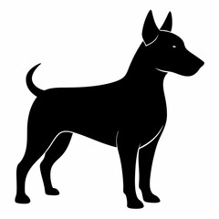 Bull Terrier Spaniel Black silhouette