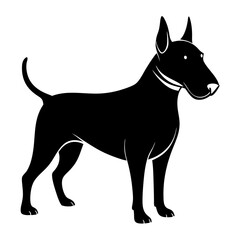 Bull Terrier Spaniel Black silhouette