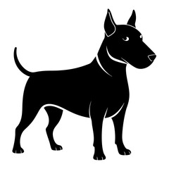 Bull Terrier Spaniel Black silhouette