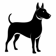 Bull Terrier Spaniel Black silhouette