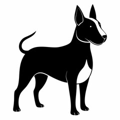 Bull Terrier Spaniel Black silhouette