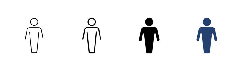 Man icon set. male icon vector. human symbol