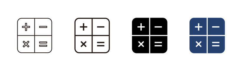 Obraz premium Calculator icon set. Accounting calculator icon. calculator vector