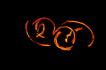 beautiful shapes with fire flame