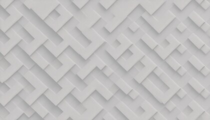 Geometric abstract white background from squares, 3d rendering.