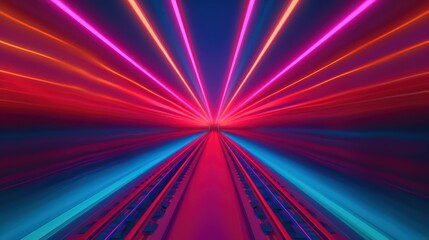 Fototapeta premium High-speed bullet trains transporting goods in a futuristic railway system