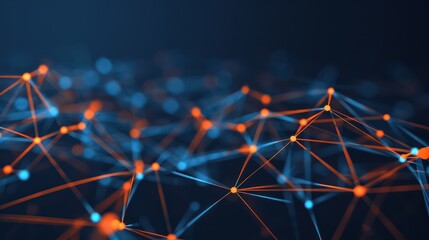 AI-driven logistics network with interconnected glowing lines