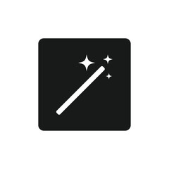 Magic wand tool icon sign isolated on white. Vector