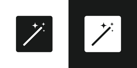 Magic wand tool icon sign. Vector