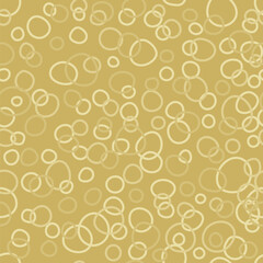 chaotic hadn drawn circles. vector seamless pattern. sandy brown repetitive background. fabric swatch. wrapping paper. hand drawn geometric illustration. continuous design template for textile, home d