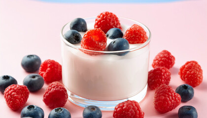 yogurt with raspberries