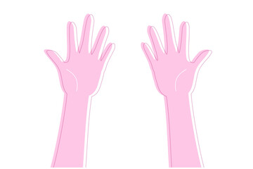 Obraz premium 掌を上にして何かを受け取るイラスト