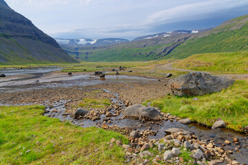 karge Landschaft der Westfjörde, Island