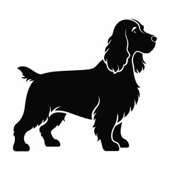 English Cocker Spaniel Black silhouette