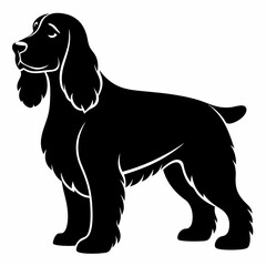 English Cocker Spaniel Black silhouette