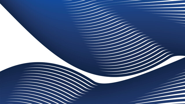 Blue stripes line wave abstract background for backdrop or presentation