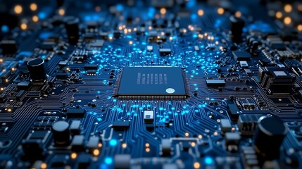 Computer Chip Circuit Board