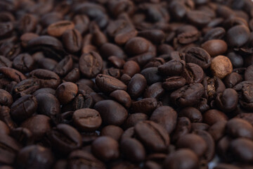 texture, background of whole coffee beans