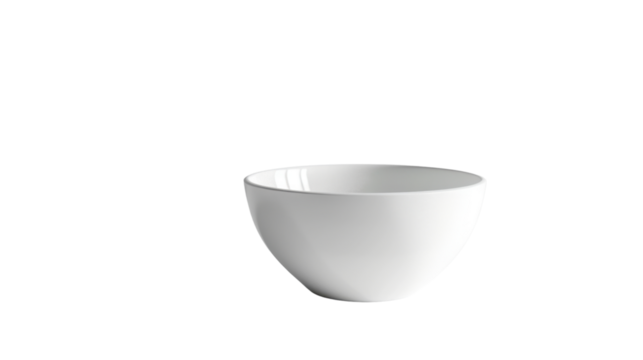 White bowl on transparent background