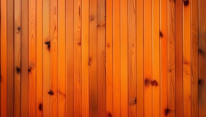 Fototapeta premium Wooden Texture - Orange Wooden Background Table for Product Placement or Mockup - Planks of Natural Wood set up Vertically - Space for Copy - Timber Boarding Background