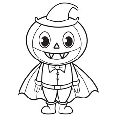 Halloween Coloring Pages for kids, Halloween Vector