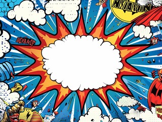 Superhero concept invitation template