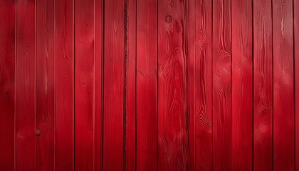 Fototapeta premium Wooden Texture - Red Wooden Background Table for Product Placement or Mockup - Planks of Natural Wood set up Vertically - Space for Copy - Timber Boarding Background