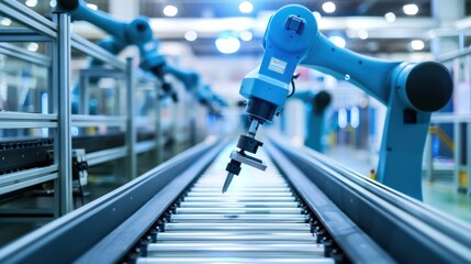 Fototapeta premium Automated production line with cutting-edge technology