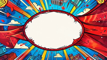 Superhero concept invitation template