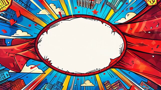 Superhero concept invitation template