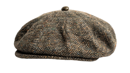 Newsboy cap on transparent background