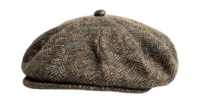 Newsboy cap on transparent background - Powered by Adobe
