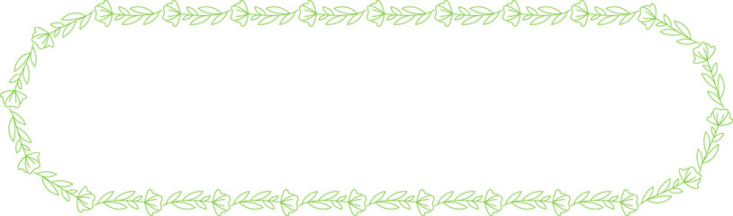 Floral Wreath Line Illustration