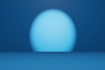 studio blue abstract background with spotlight white for display background